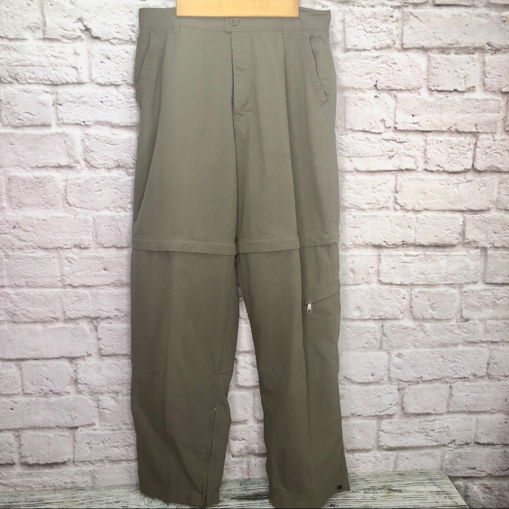 Royal Robbins Womens Convertible Hiking Pants 28”x28” Sz 8 Nylon  Taupe/Brown
